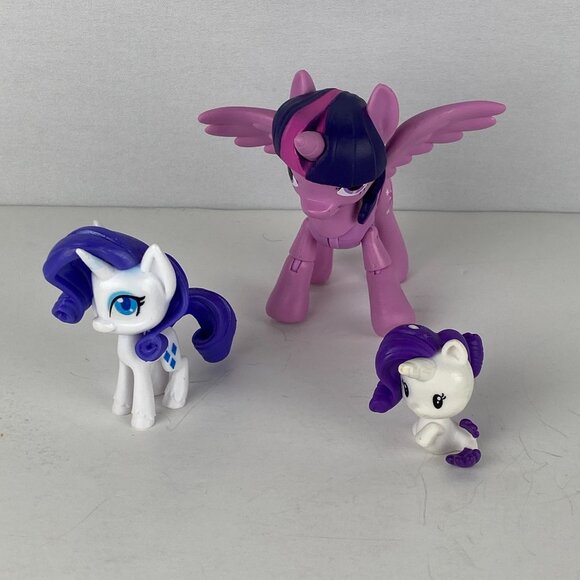 My Little Pony Character Toy Figures Blind Bag Cutie Rarity Unicorn Lot Of 3 - Picture 1 of 6